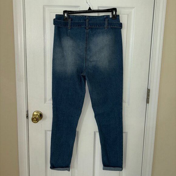 Almost Famous High Waisted Paperbag Stretch Jeans - Picture 2 of 6